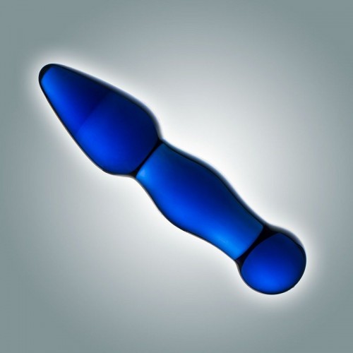 Синий стеклянный фаллоимитатор Джага Джага 13 см 0073 BX DD