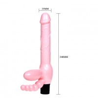 Безремневой тройной страпон с вибрацией Super Strapless Dildo Безремневой тройной страпон с вибрацией Super Strapless Dildo