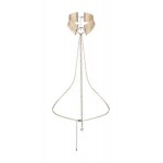 Стильный металлический ошейник-портупея Bijoux Indiscrets Desir Metallique Collar Gold