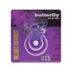 Эрекционное кольцо с вибрацией COCK&BALL RING BUTTERFLY JELLY VIBE