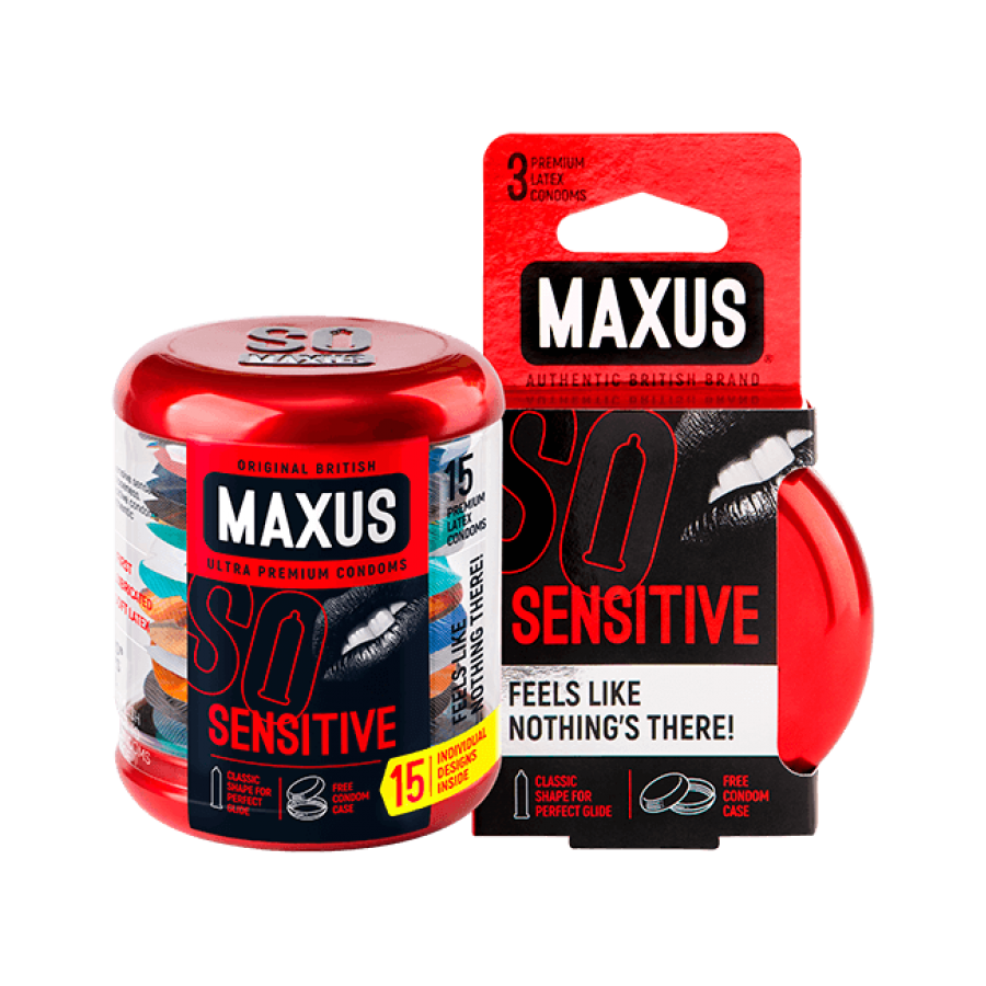 Презервативы в железном кейсе ультратонкие MAXUS Sensitive №15