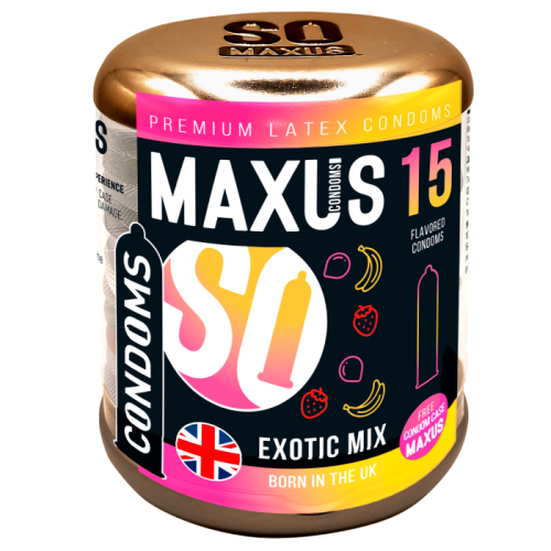 Презервативы Maxus Exotic Mix, ароматизированные, 15 шт.