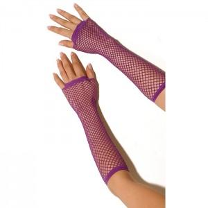 Длинные перчатки-сетка Electric lingerie Фиолетовые