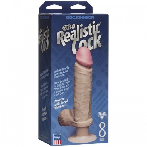 Вибратор на присоске The Realistic Cock Vibrating 8”