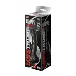 Насадка для страпона с рельефом BLACK BENT 19,5 х 3,5 см