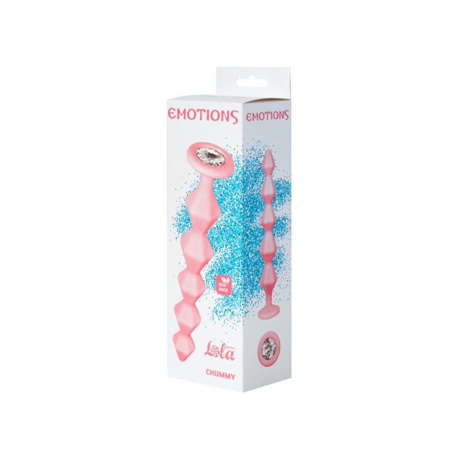 Анальная цепочка с кристаллом Emotions Chummy Pink 1401-01lola