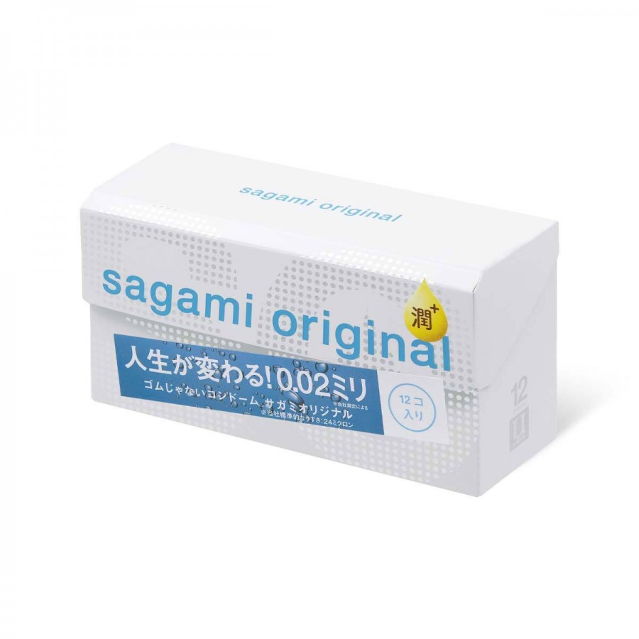Полиуретановые презервативы Sagami Original 002 Extra LUB  12 шт.