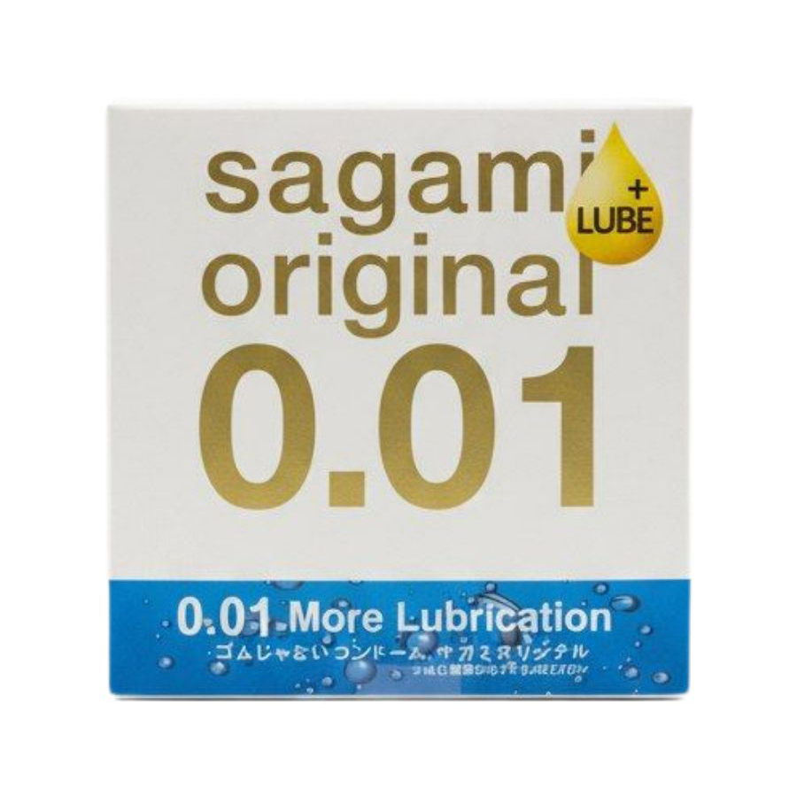 Полиуретановые презервативы Sagami Original 001 Extra LUB  1 шт.