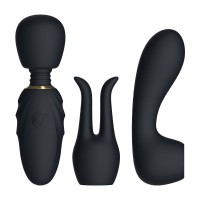 Мини-вибромассажер с насадками Nomi Tang Pocket Wand Black