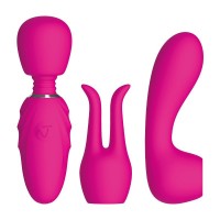 Мини-вибромассажер с насадками Nomi Tang Pocket Wand Pink