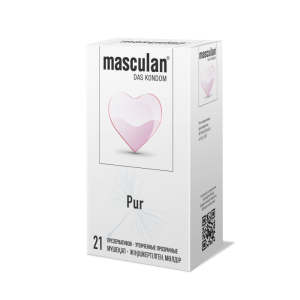 Презервативы Masculan Pur, 21 шт. Ультратонкие с увеличенным количеством смазки
