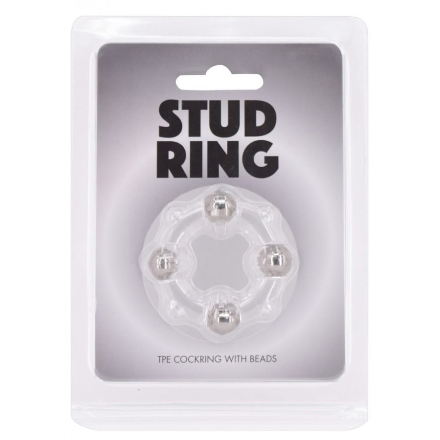Кольцо эрекционное с массажными бусинами Stud Ring