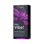 Гель для массажа ORGIE Sexy Vibe Intense Orgasm с покалывающим, разогревающим и охлаждающим эффектом 15 мл (жидкий вибратор)