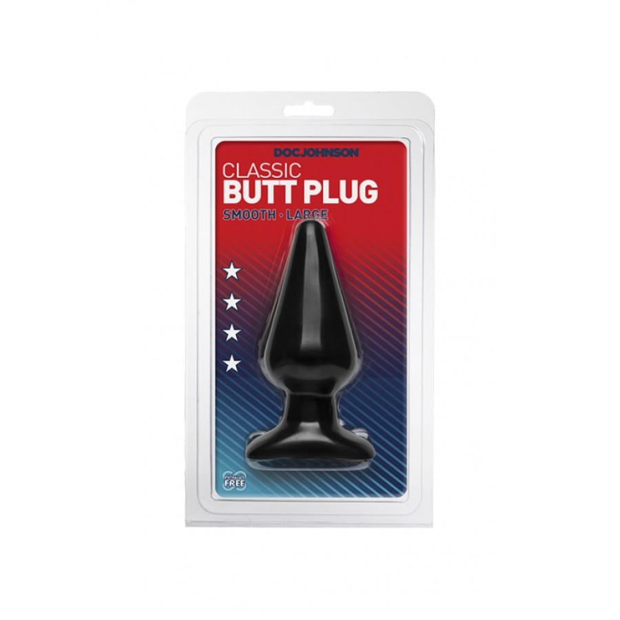 Анальная пробка Butt Plugs Smooth Classic Large Black