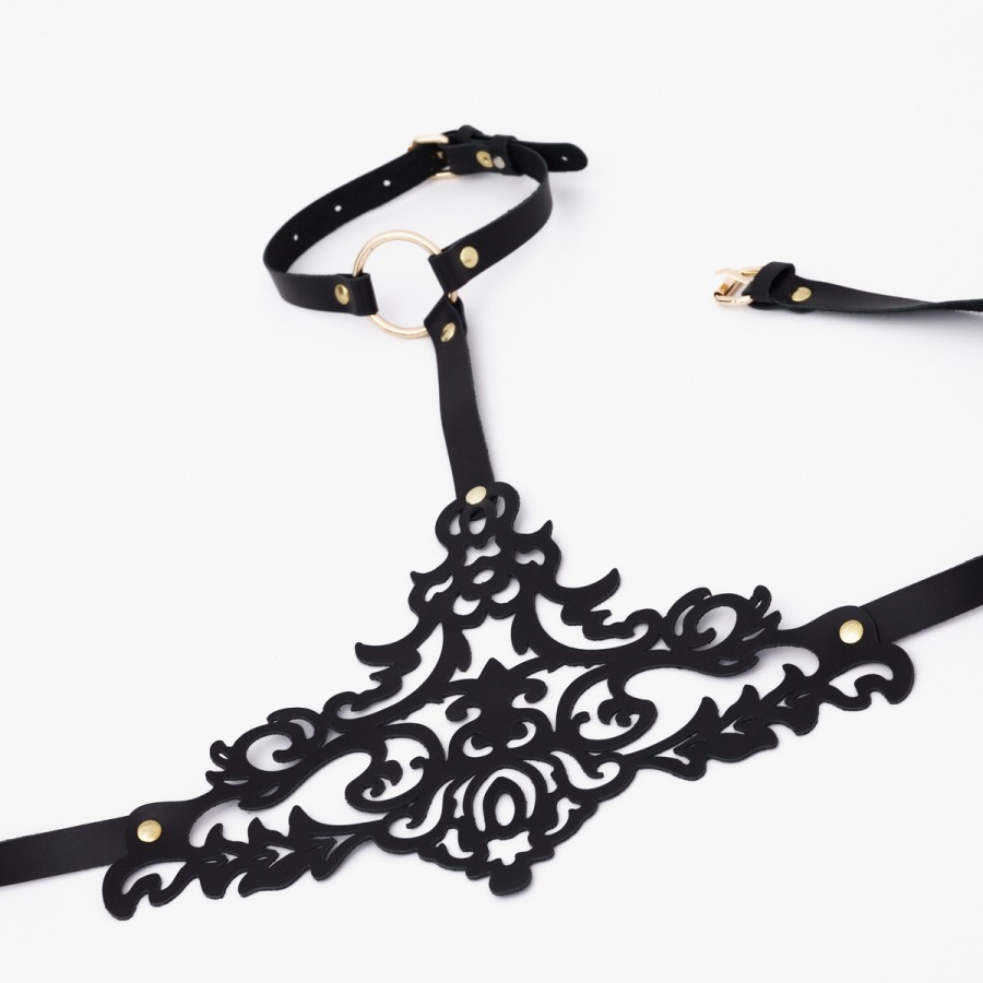 Портупея резная с золотой фурнитурой Crazy Handmade арт. CH-25012