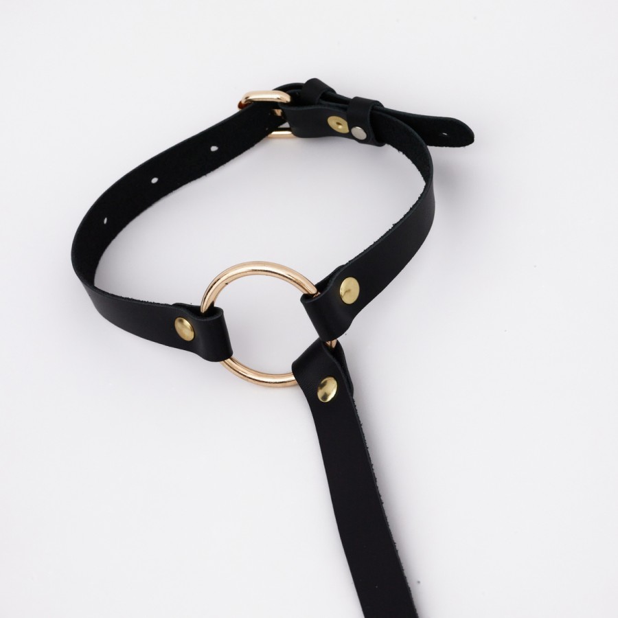 Портупея резная с золотой фурнитурой Crazy Handmade арт. CH-25012