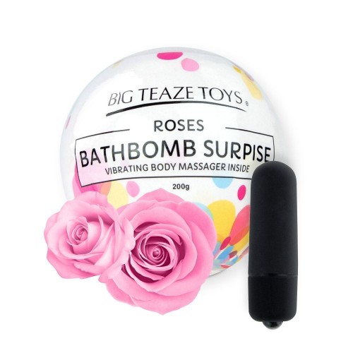 Бомбочка для ванны+ вибропуля Bath Bomb Surprise Rose