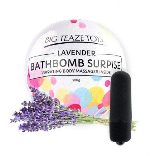 Бомбочка для ванны+ вибропуля Bath Bomb Surprise Lavender