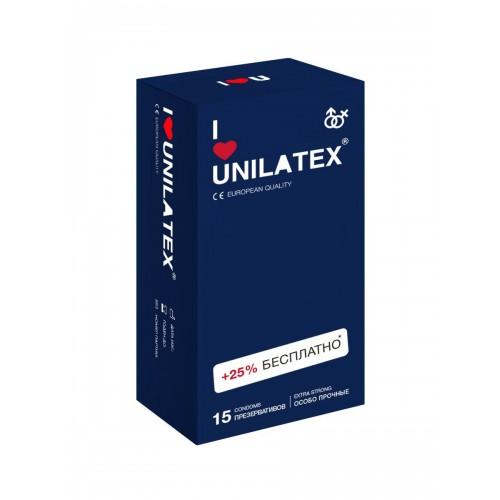 ПРЕЗЕРВАТИВЫ UNILATEX EXTRA STRONG особопрочные, 15 шт., арт. 3022
