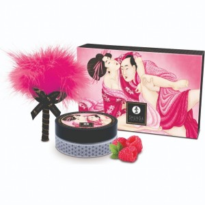 Съедобная пудра для тела и массажа SHUNGA Малиновое Чувство, 75 гр