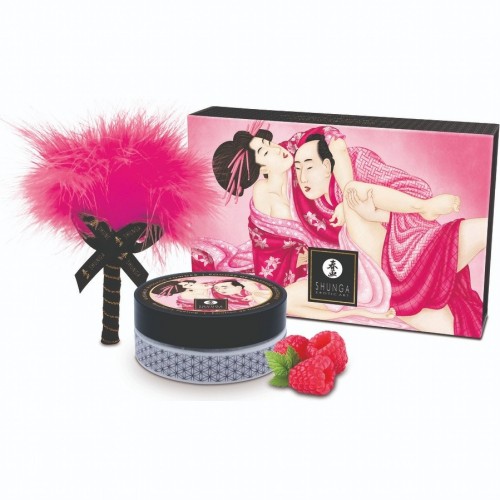 Съедобная пудра для тела и массажа SHUNGA Малиновое Чувство, 75 гр