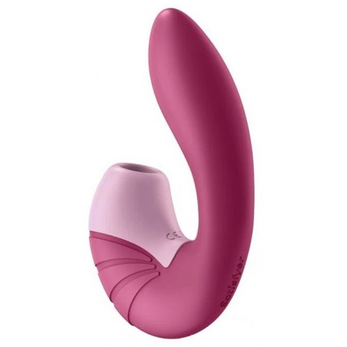 Вибратор с вакуумным стимулятором Satisfyer Supernova, ягодный