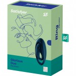 Двойное эрекционное кольцо с вибрацией Satisfyer Glorious Duo Blue