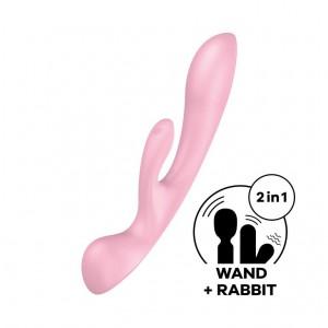 Вибратор-кролик 2 в 1 Satisfyer Triple Oh Pink