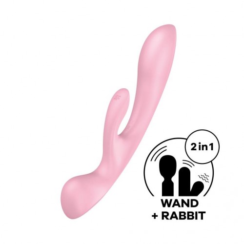 Вибратор-кролик 2 в 1 Satisfyer Triple Oh Pink