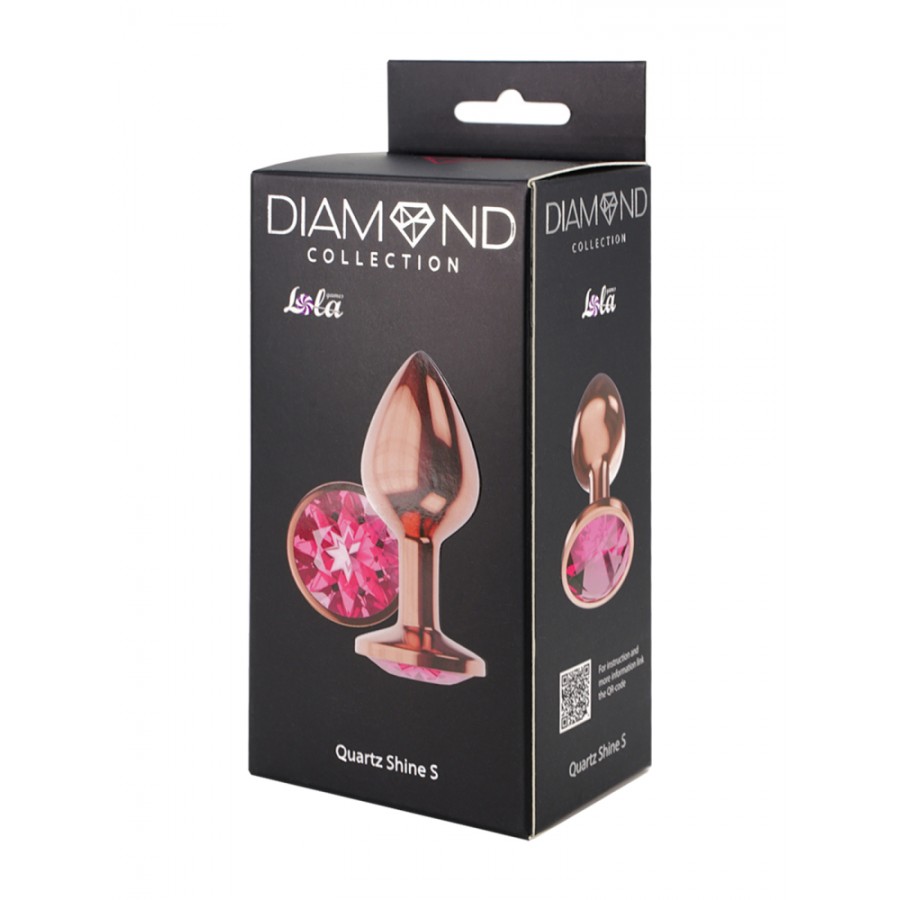 Металлическая анальная пробка Lola Diamond Quartz Shine S 7,2 x 2,7 см
