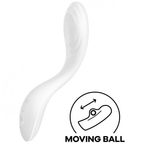 Вибратор с подвижным шариком на кончике Satisfyer Rrrolling Pleasure White Вибратор с подвижным шариком на кончике Satisfyer Rrrolling Pleasure White