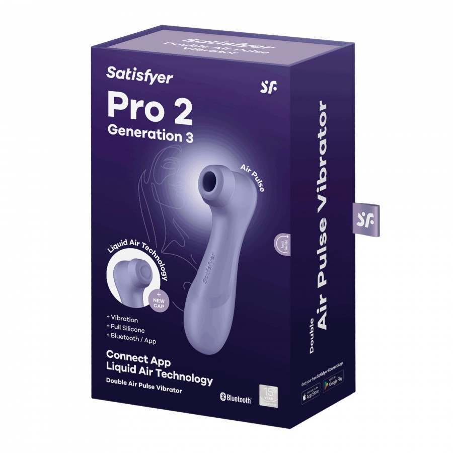 Бесконтактный стимулятор клитора Satisfyer Pro 2 Generation 3 with Liquid Air with app Lilac