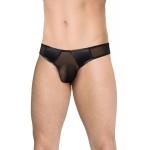 Сексуальные трусы-стринги со вставками из wet-look материала XL 4519
