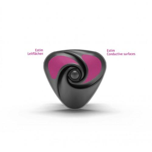 Компактный вибратор с электростимуляцией Mystim Heart's Desire Black Edition