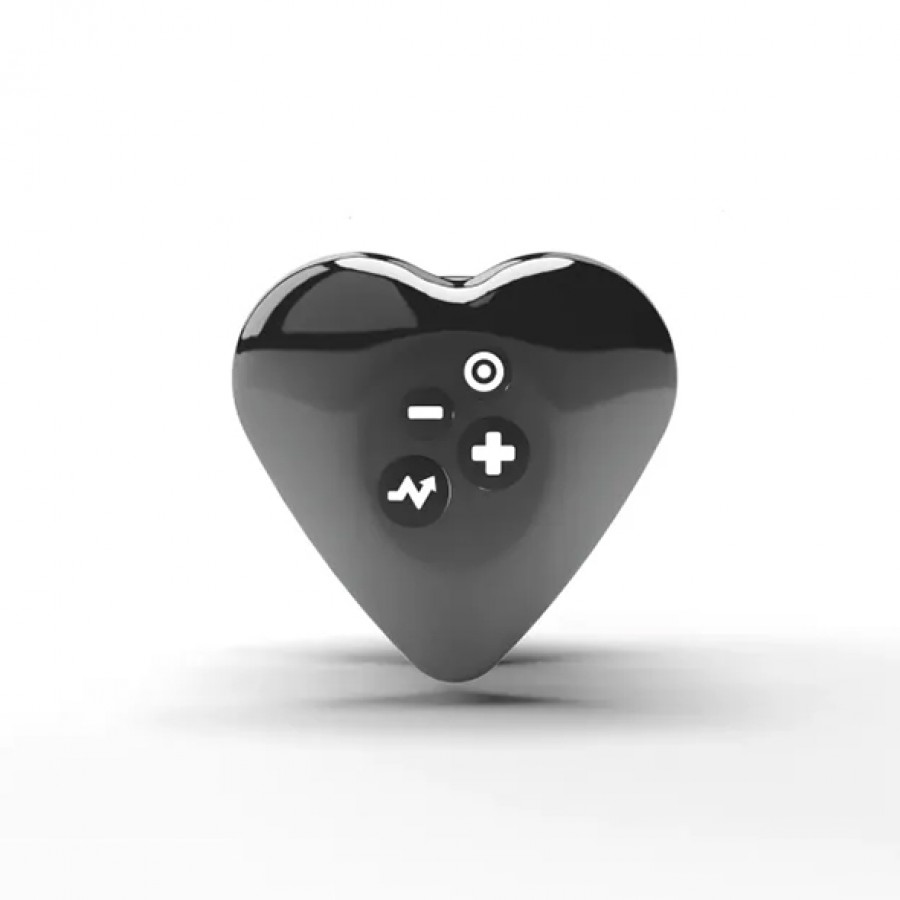 Компактный вибратор с электростимуляцией Mystim Hearts Desire Black Edition