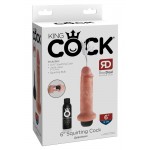 Фаллоимитатор с имитацией эякуляции King Cock 6 Squirting Cock 20 см