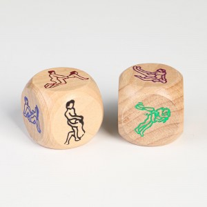 Кубики для взрослых "Позы", 2 шт, 2.6 х 2.6 см, деревянные, 18+