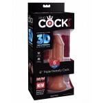 Супер-реалистичный фаллоимитатор King Cock Plus 6 Triple Density Cock Brown