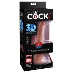 Супер-реалистичный фаллоимитатор King Cock Plus 7 Triple Density Cock кофейный