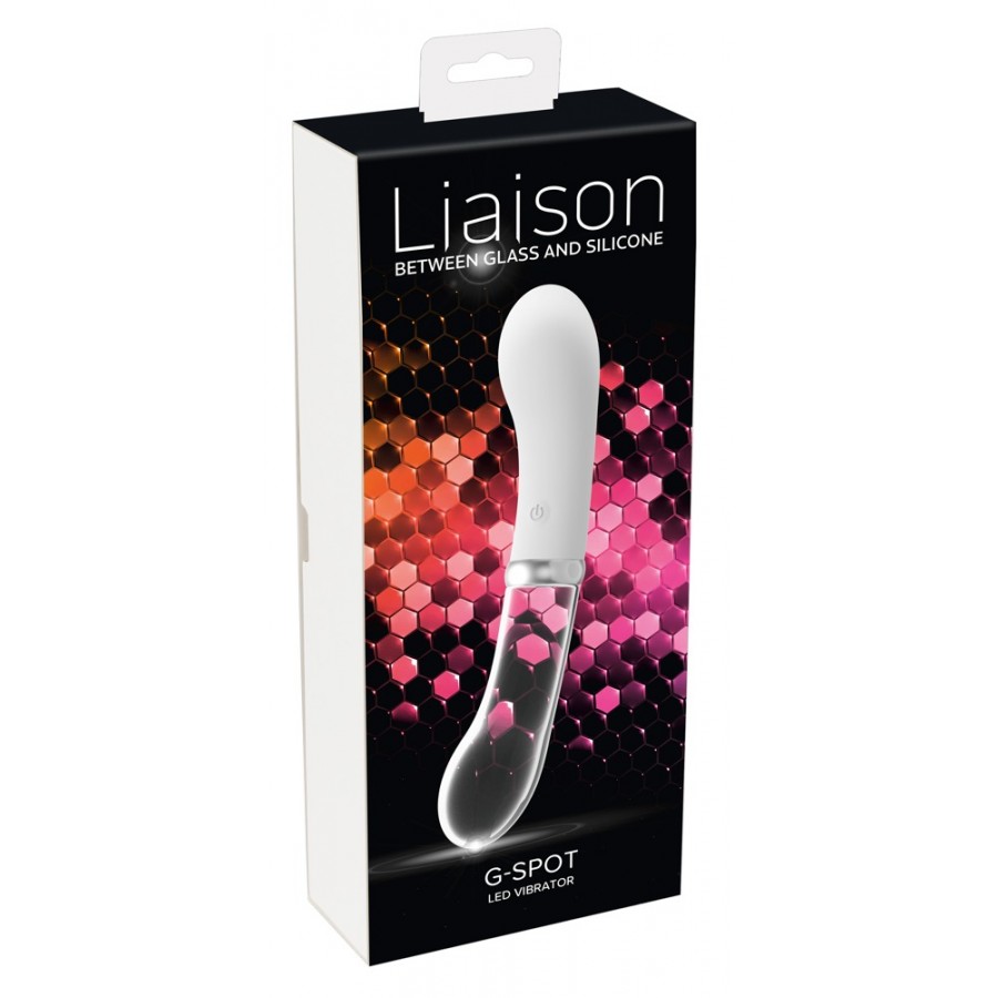 Стеклянный вибратор с LED-подсветкой Liaison Double G-Spot