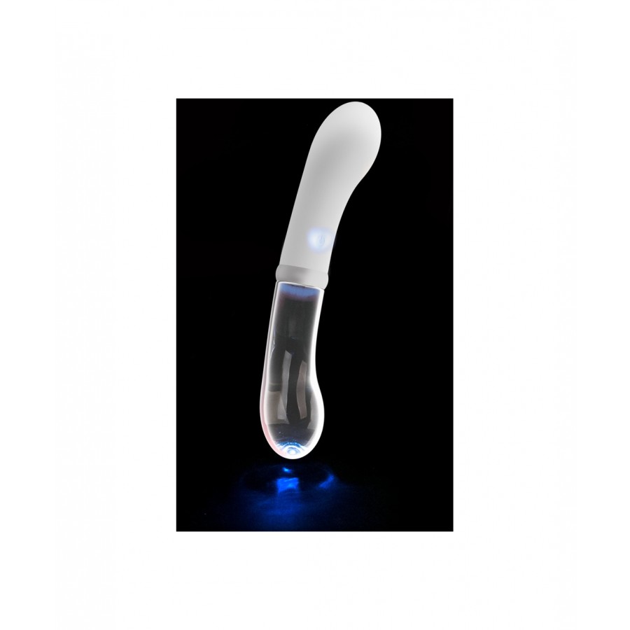 Стеклянный вибратор с LED-подсветкой Liaison Double G-Spot