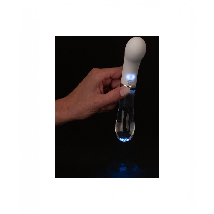 Стеклянный вибратор с LED-подсветкой Liaison Double G-Spot