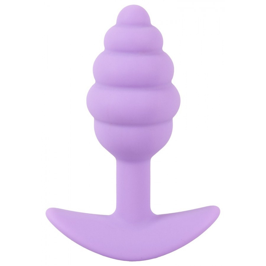 Ребристая анальная пробка Cuties Mini Butt Plug 7,5 х 2,8 см