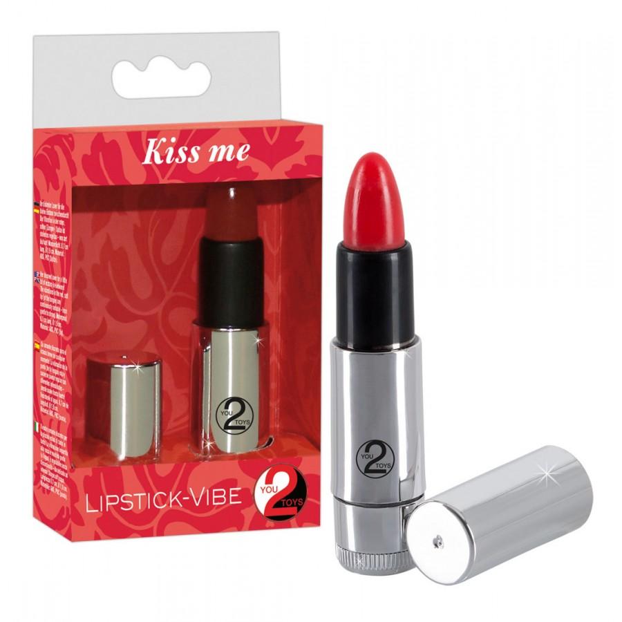 Мини-вибратор Kiss me Lipstick