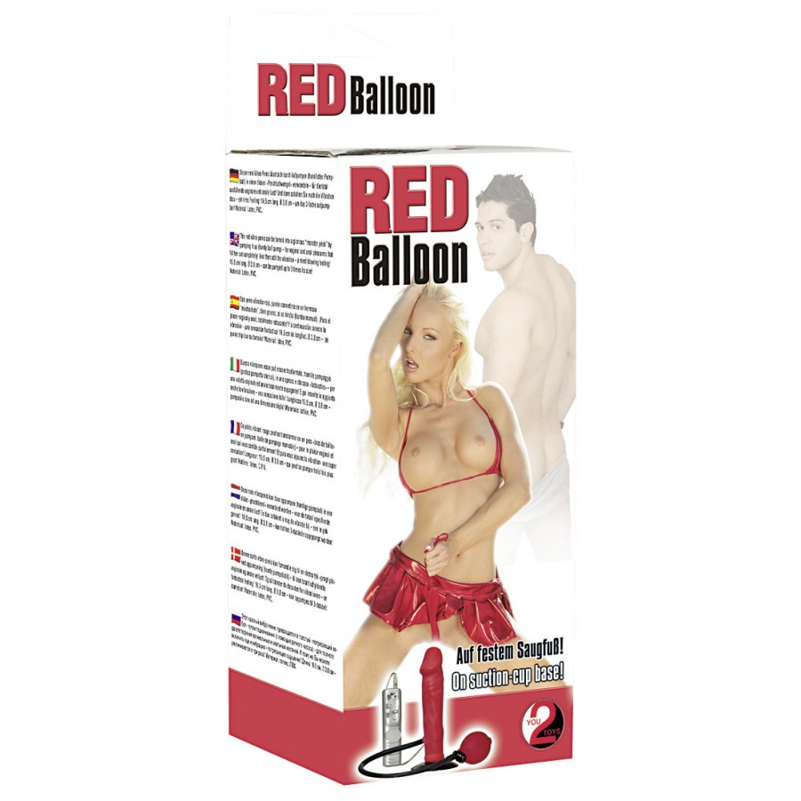 Вибратор расширяющийся Red Balloon Dildo