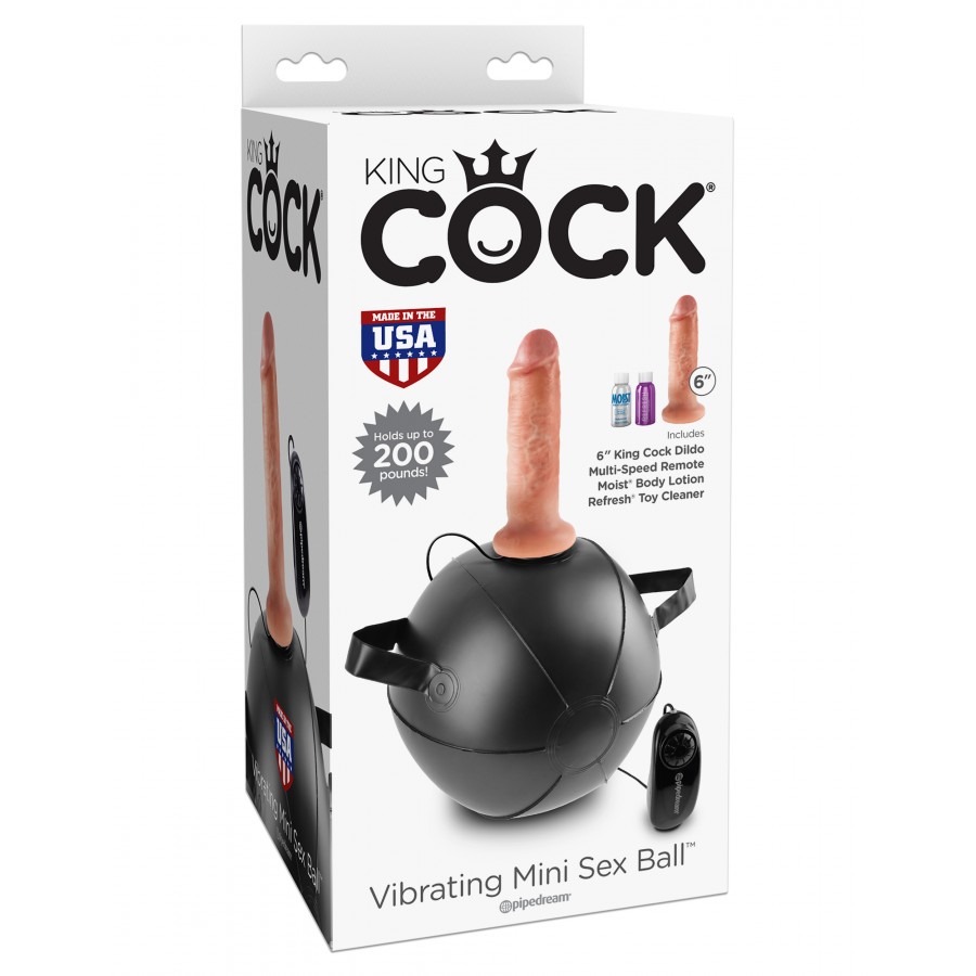 Вибратор на шаре Pipedream King Cock Vibrating Mini Sex Ball with 6 Dildo 568421