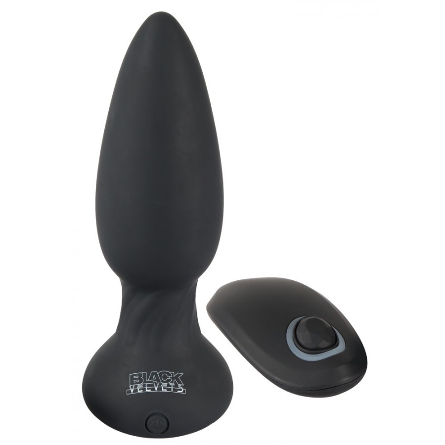 Анальная пробка с вибрацией и ДУ Black Velvet VIbrating Plug