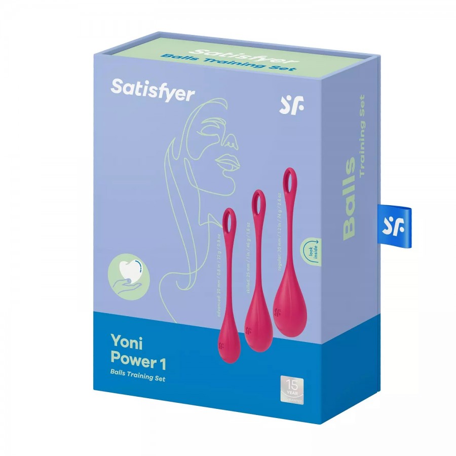 Набор из 3-х вагинальных шариков Satisfyer Yoni Power 1 Red