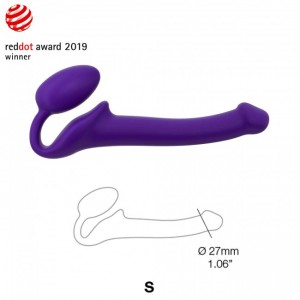 Безремневой страпон Strap-on-me Semi-Realistic, фиолетовый, S