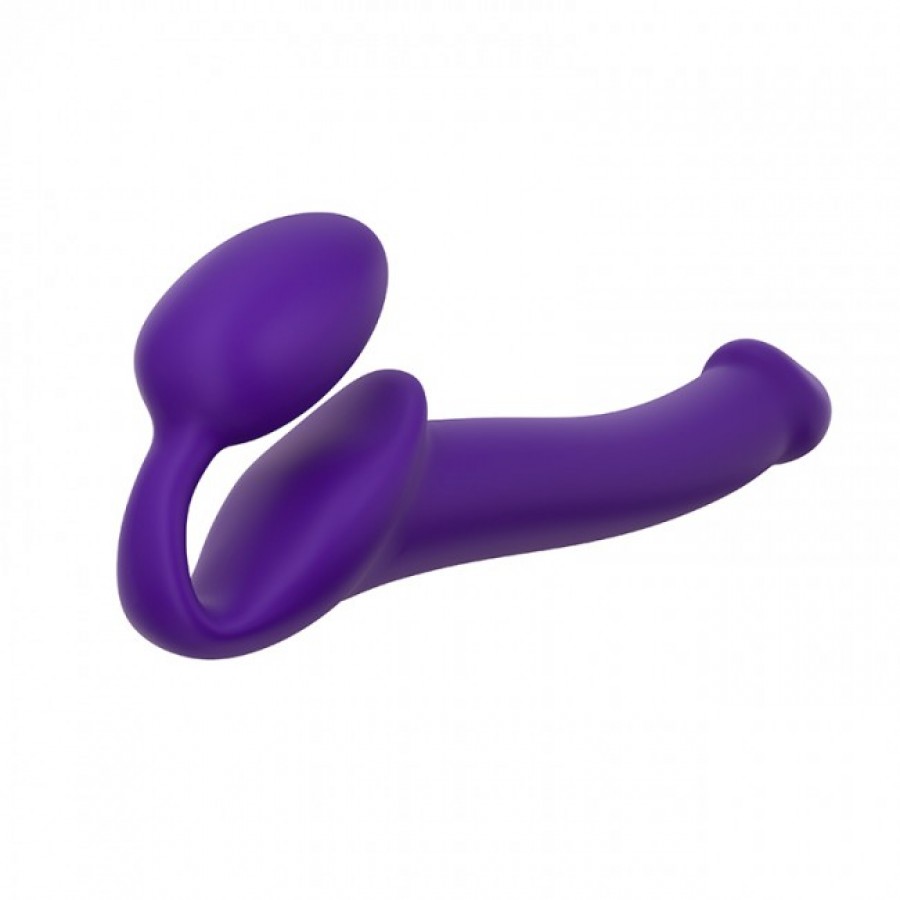 Гибкий страпон Strap-on-me Semi-Realistic, фиолетовый, M